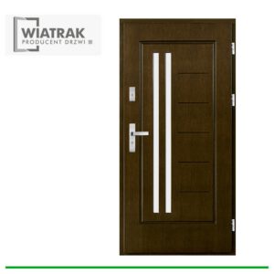Drzwi drewniane Wiatrak płytowe DF1
