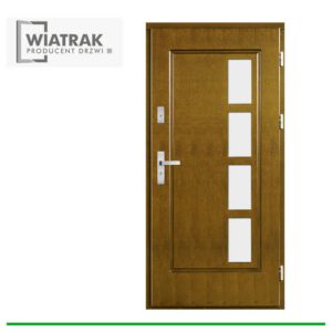 Drzwi drewniane Wiatrak płytowe DF6